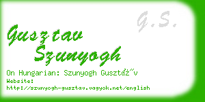 gusztav szunyogh business card